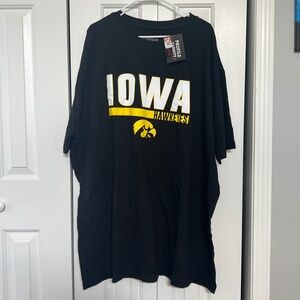 NEW Iowa Hawkeyes Big + Tall Men’s T-Shirt Black Yellow Mascot Size 4XL